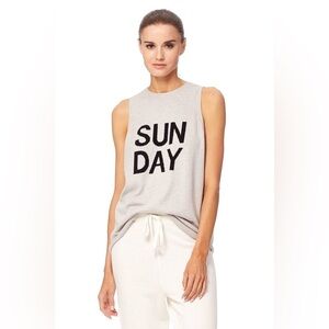 360 Cashmere Gray 'Sunday' Sleeveless Sweater